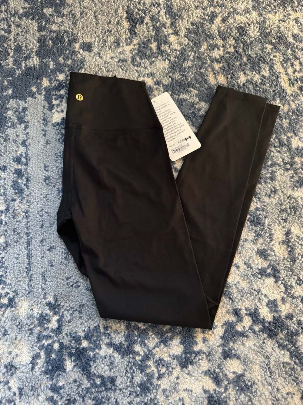 Lululemon Align Black Shine Gold Limited High Waist Legging Pants Size 4 NWT